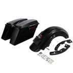 Black Saddlebags & Rear Fender for Harley CVO Street Electra Glide (2009–2013)