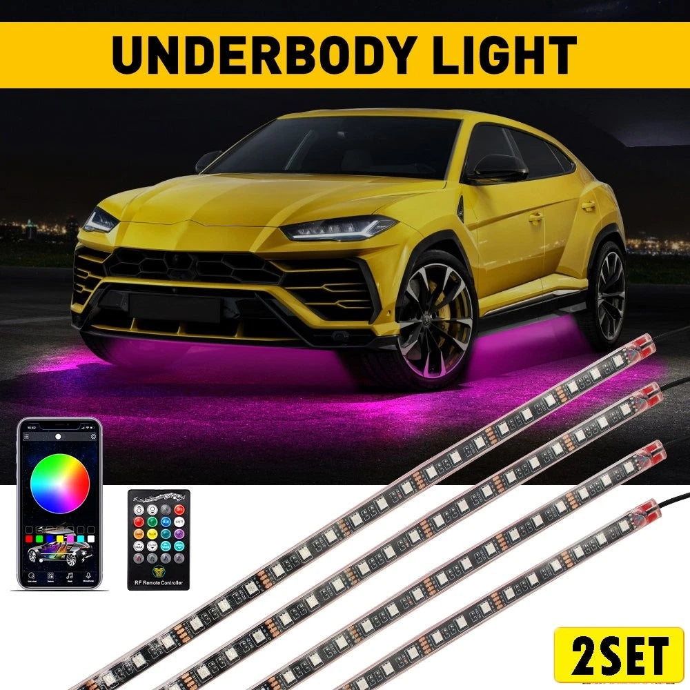 2X LED Underbody Underglow Light Kit for RC APP (RGB)