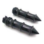 Bamboo Black Skeleton Spike Hand Grips for Harley (All Years) 1" 25mm