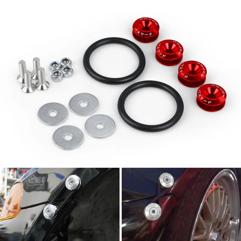 JDM Aluminum Quick Release Fastener Kit for Racing Car (Universal)
