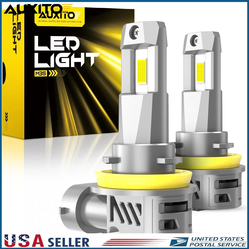 H11 LED Headlight Bulbs Kit for Vehicles (40000LM, High/Low Beam)