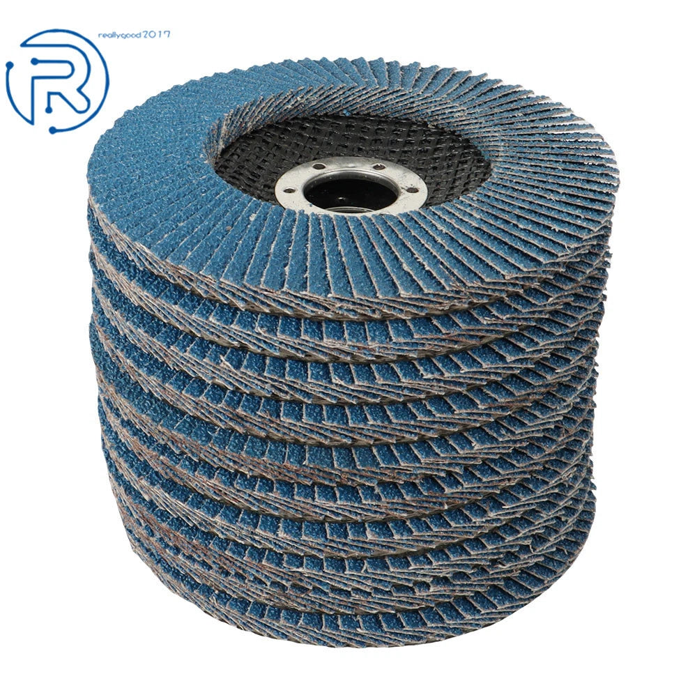 10 Pack Sanding Disks for Angle Grinder 125mm Grit 40 Zirconia Flap Disc