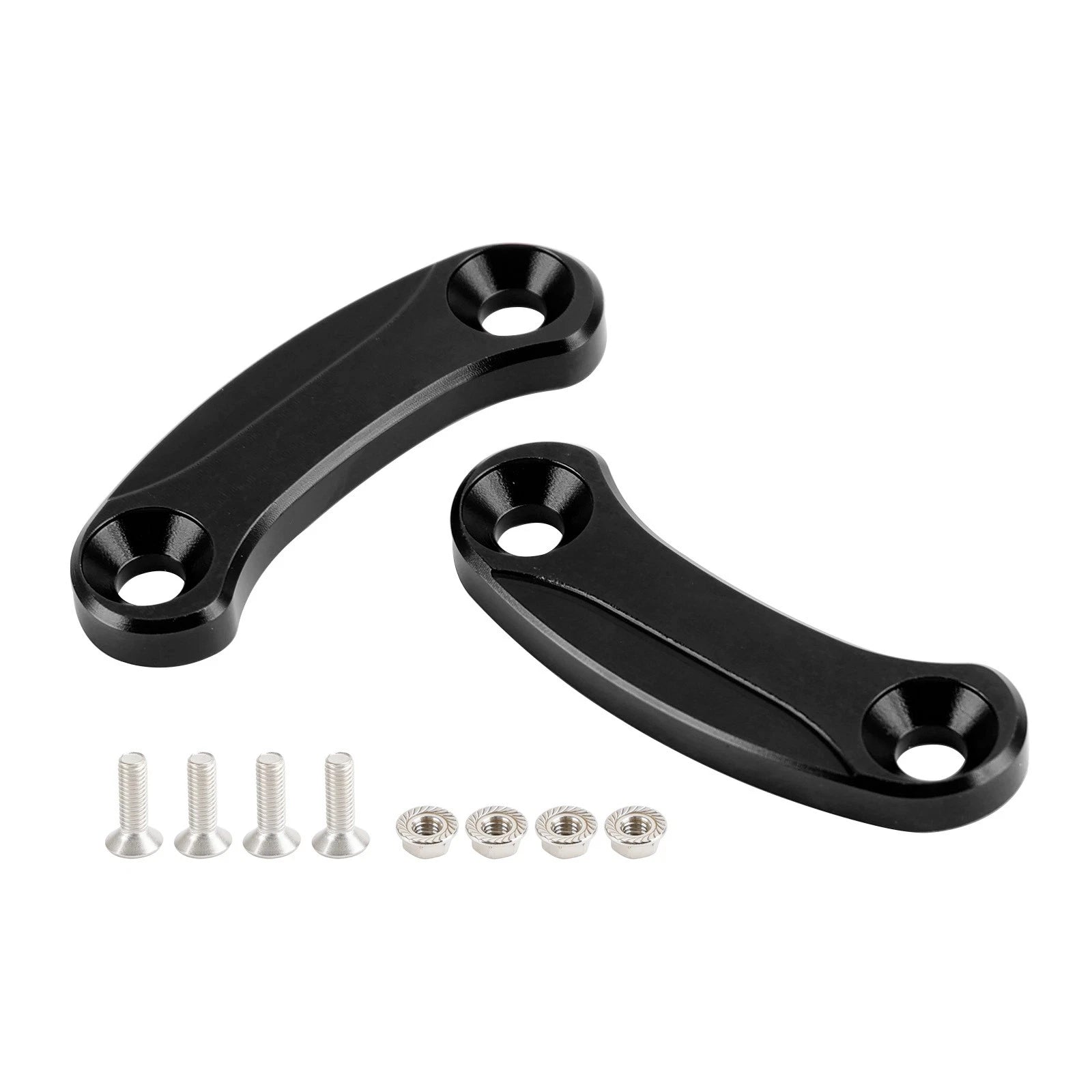 Aluminum Rear View Mirror Hole Caps Black for Kawasaki ZX10R (2016–2023)