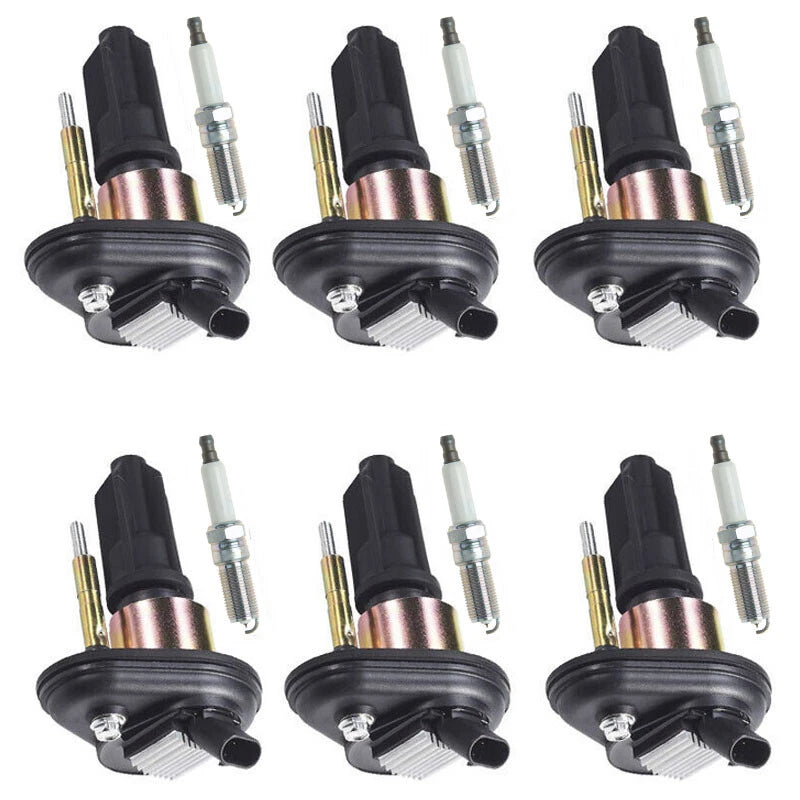 6X Ignition Coils + 6X Spark Plugs for Chevrolet Trailblazer GMC Envoy (2002–2005)