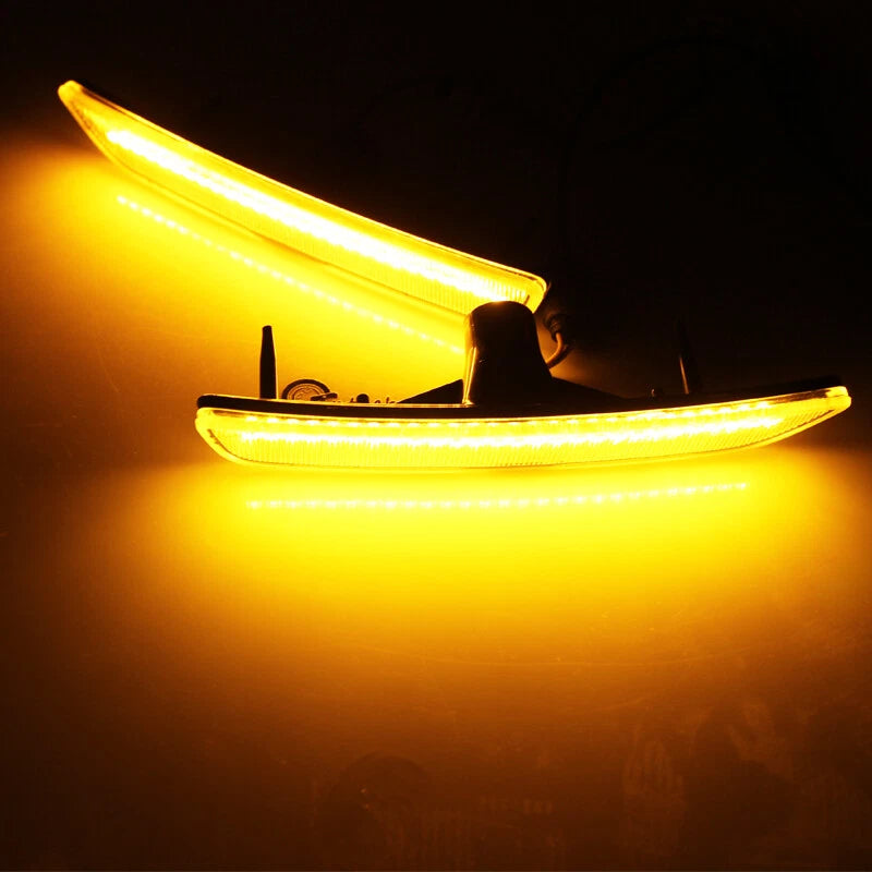Front Amber LED Side Marker Lights for Ford Mustang (2010–2014)