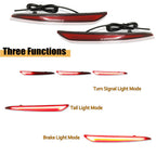 Set of 2 Red LED Rear Bumper Reflectors for Ford Fusion/Mondeo (2013–2018)