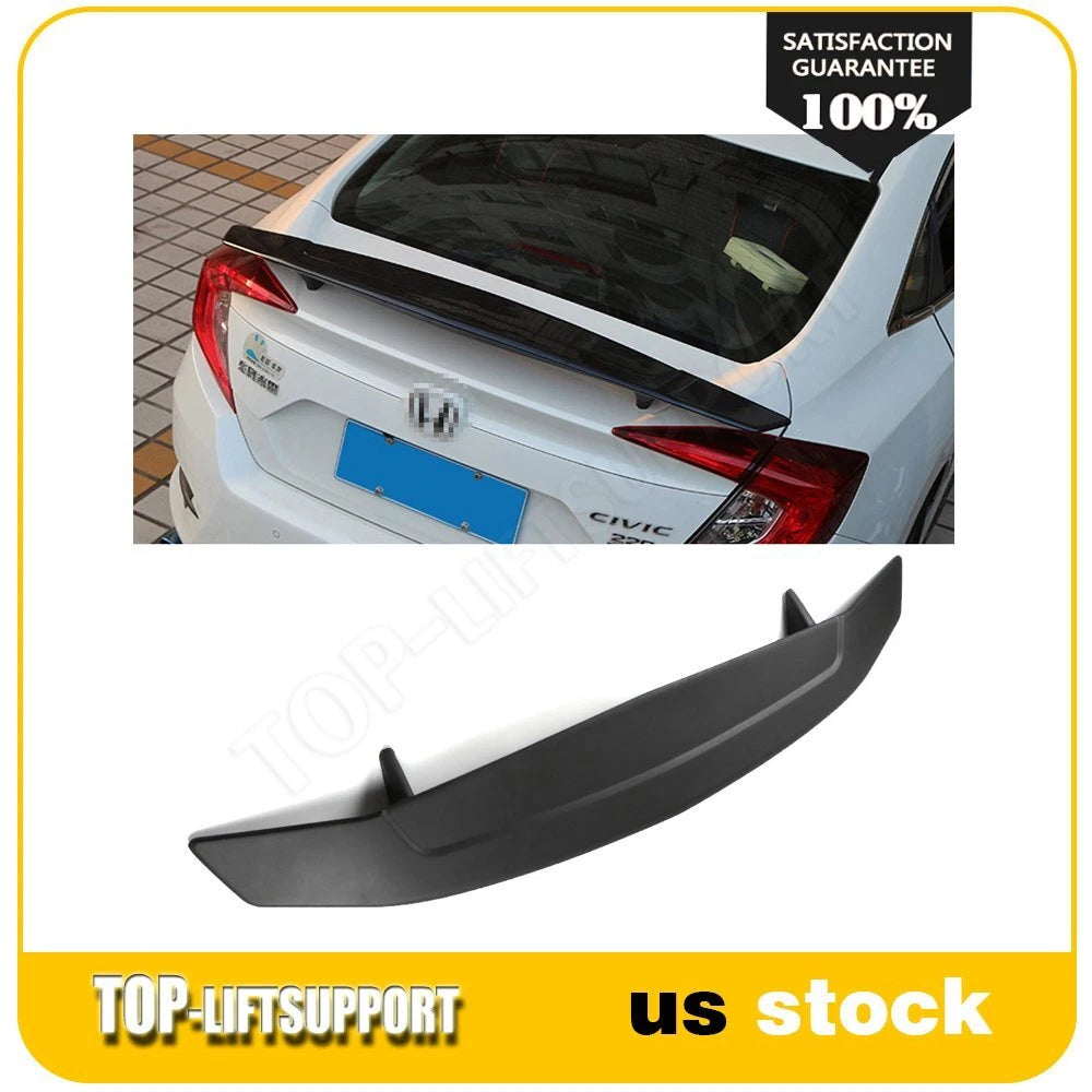 Rear Trunk Spoiler Wing with LED Brake Light for Sedans