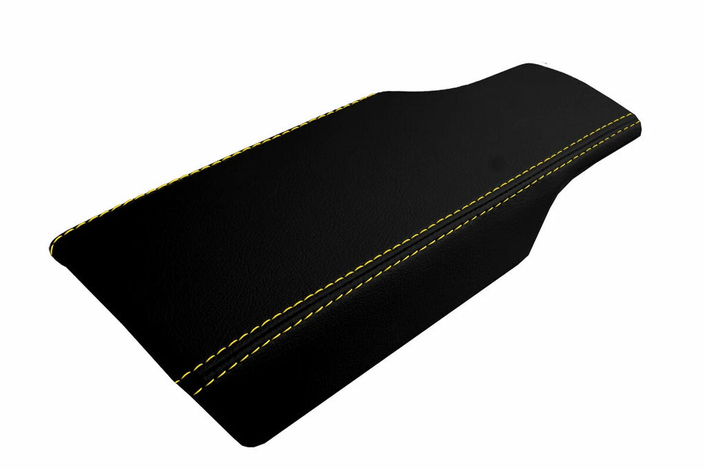Console Lid Pull Over Cover Leather for Porsche 987 (2005–2012) Yellow Stitch