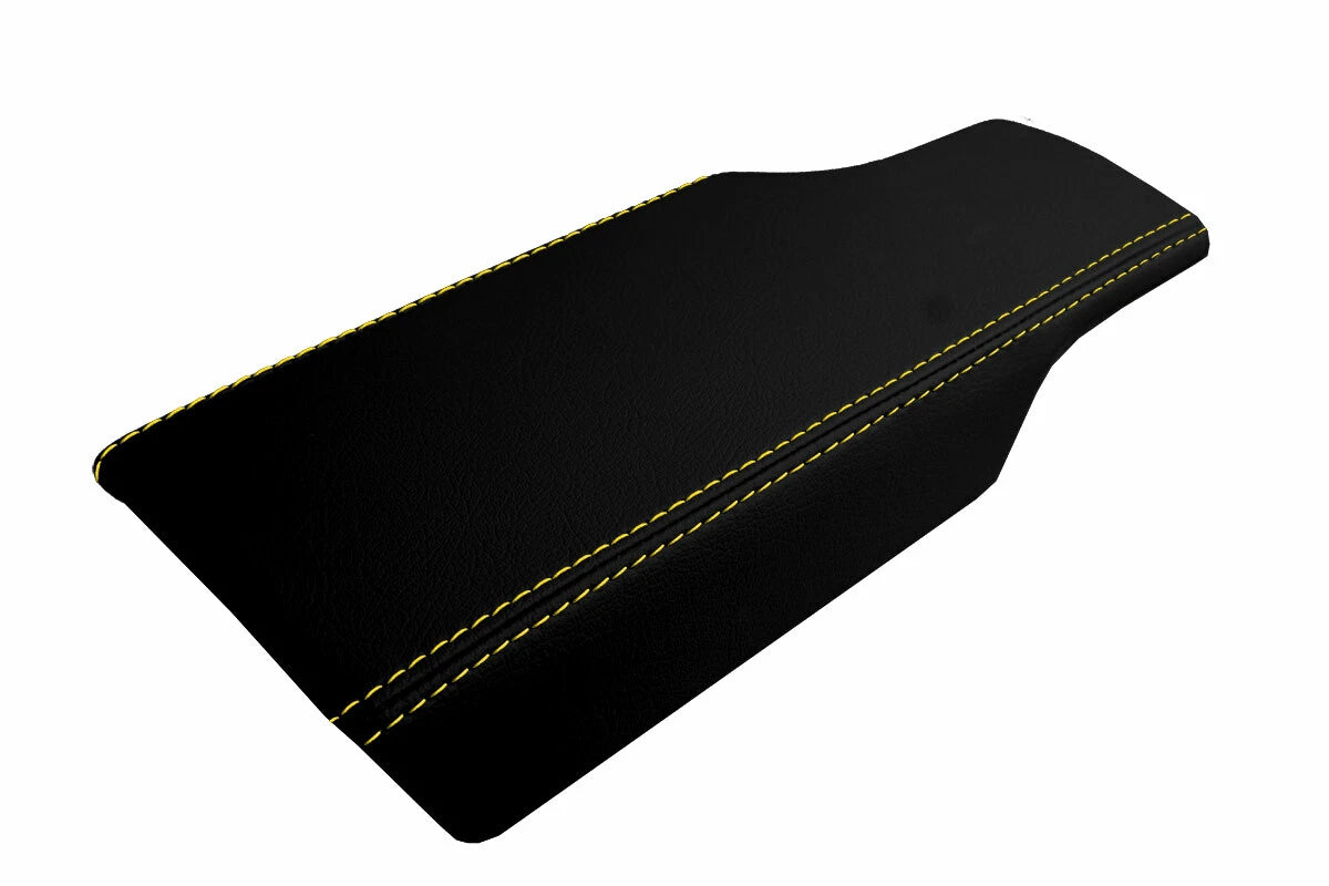 Console Lid Pull Over Cover Leather for Porsche 987 (2005–2012) Yellow Stitch
