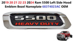 Left Side Hood Emblem Bezel Nameplate for Ram 5500 (2019–2024) 68374023AC