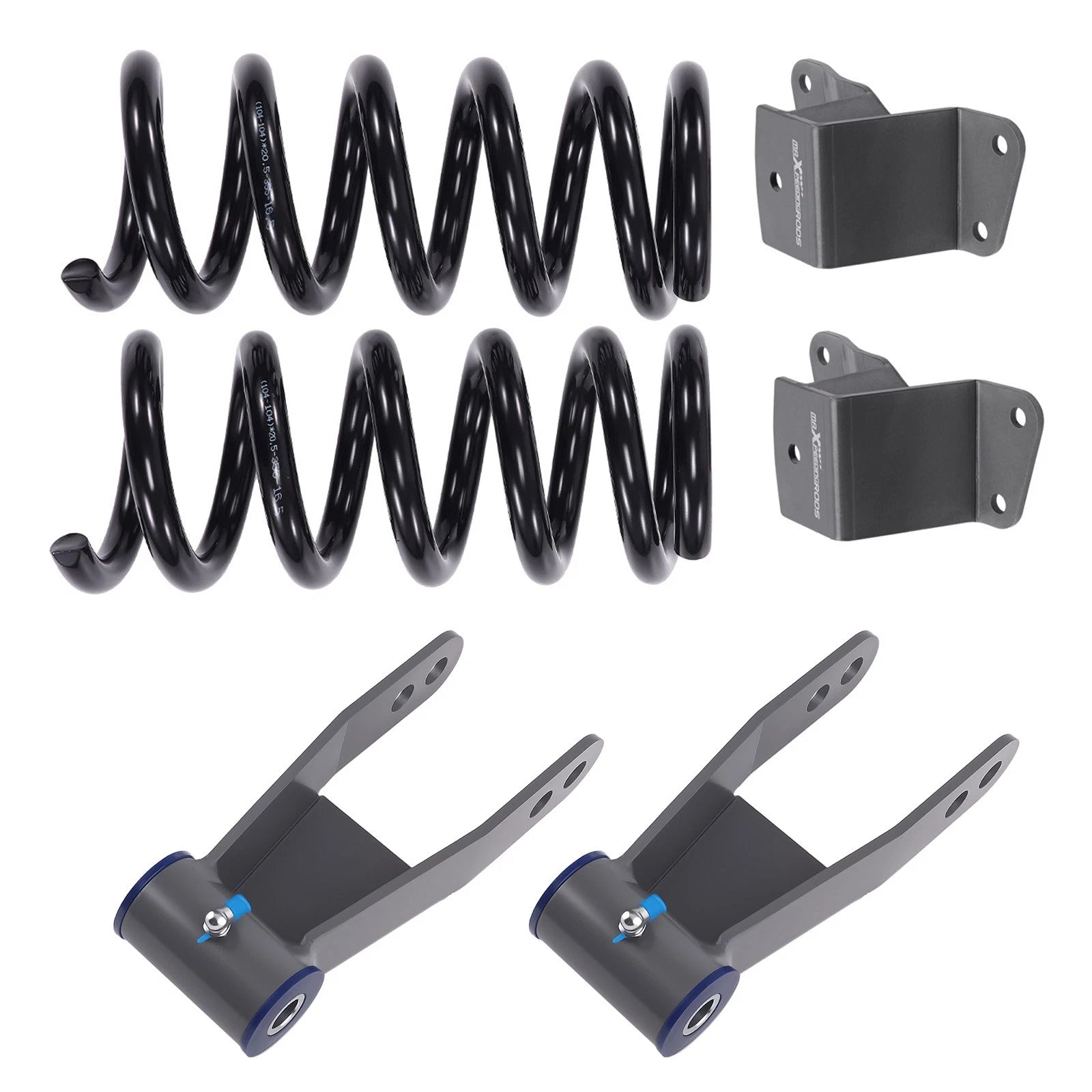 3" Front & 3-4" Rear Drop Kit for Chevy Silverado GMC Sierra C1500 (1988–1998)