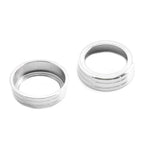 Anodized Silver AC Climate Control Ring Knob Covers for Honda Civic (2016-2021)