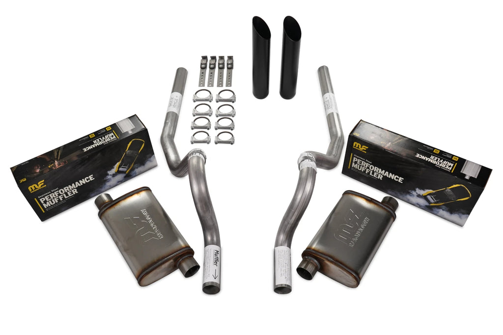 Dual Exhaust Kit for Ford Mustang (1986–2004) - 2.5" Magnaflow Stainless Black Tip