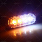 10X Amber White LED Strobe Light for Car Truck SUV (12V 24V)