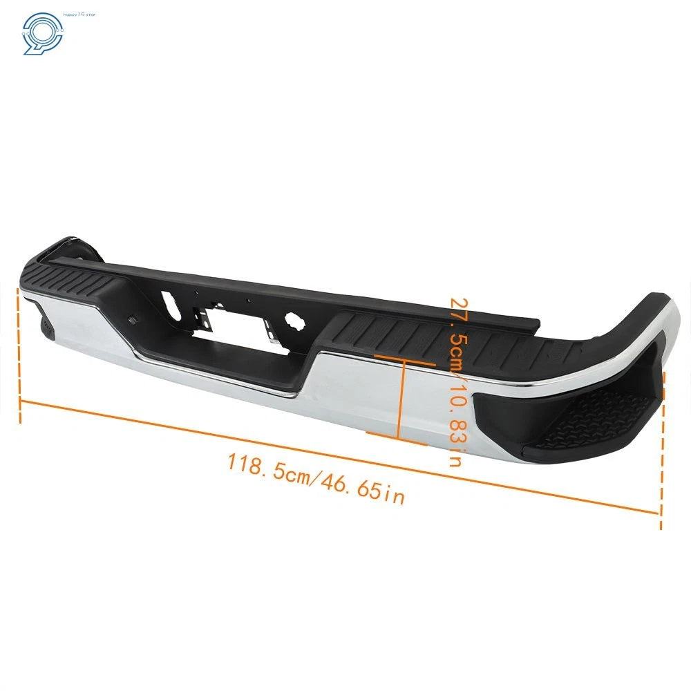 Rear Bumper Assembly Chrome for Chevy Silverado GMC Sierra 1500 (2019–2023)