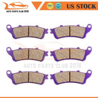 Front & Rear Carbon Fiber Brake Pads for Honda VTX 1800 (2002–2008)