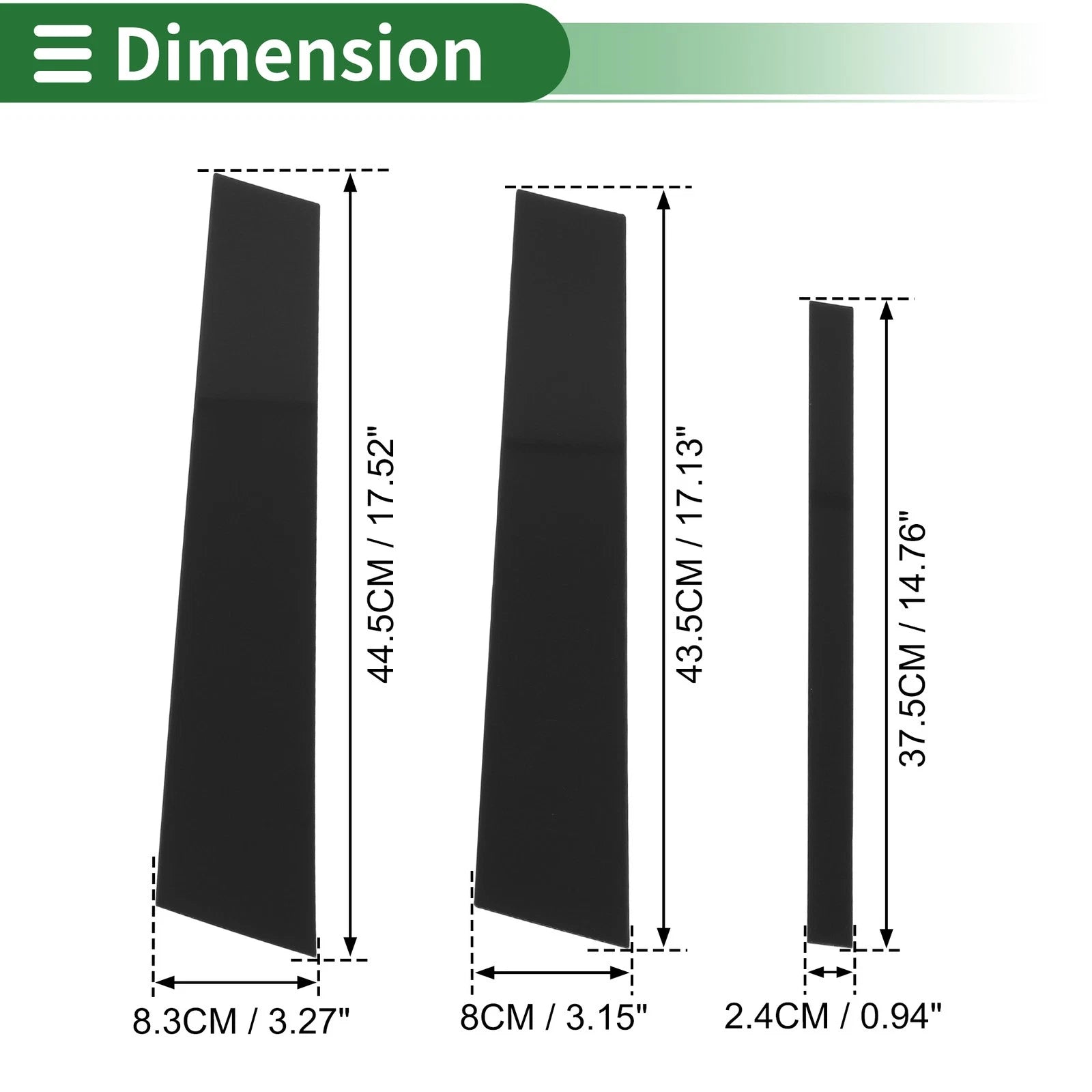 6 Pcs Door Pillar Window Trim for BMW X1 (2009–2015) Black