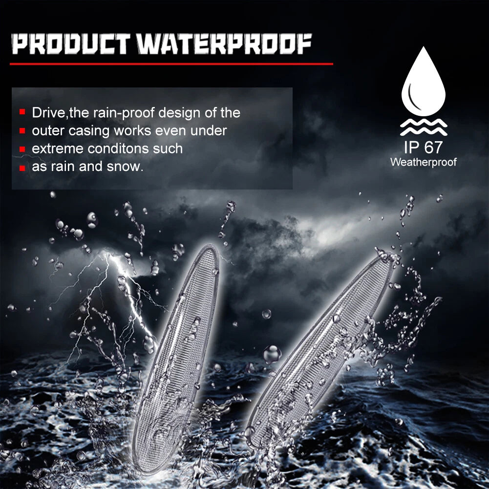 Set of 2 Clear Lens Front Side Marker Lights for Nissan Maxima (2000–2003)