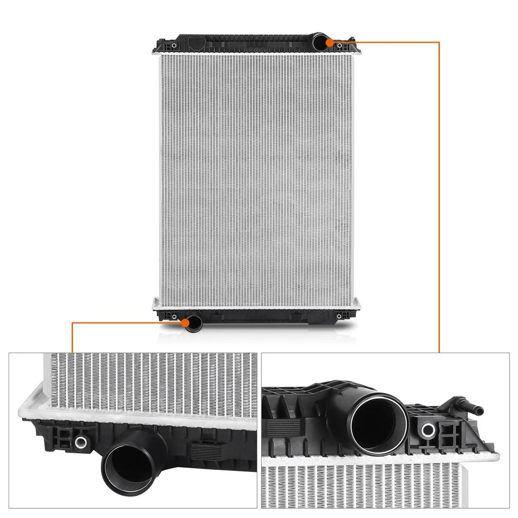2-Row Aluminum Radiator for Freightliner FLD112/Business Class M2 (1993–2012)