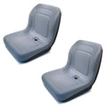 2X Grey High Back Seats for John Deere Gator (Fits Many Models)