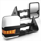 Set of 2 Power+Heat Chrome Towing Mirrors with LED Signal for Silverado/Sierra (1999–2002)