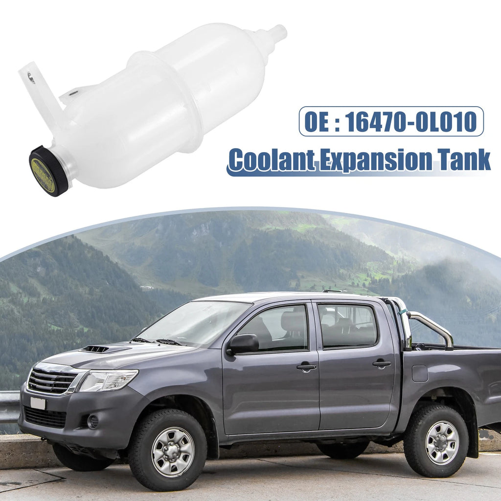 Coolant Radiator Reservoir Tank with Cap for Toyota Hilux Vigo (2005–2015)