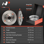 Front Disc Brake Rotors & Ceramic Pads for Hyundai Accent (2018-2020)