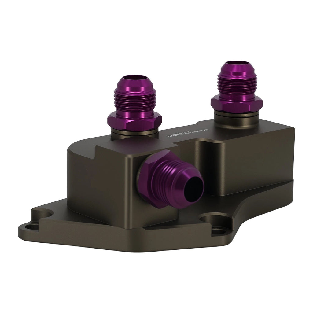 Aluminum Thermostatic Oil Sandwich Adapter AN10 for BMW N20 N26 N51 N52 (2012–2019)