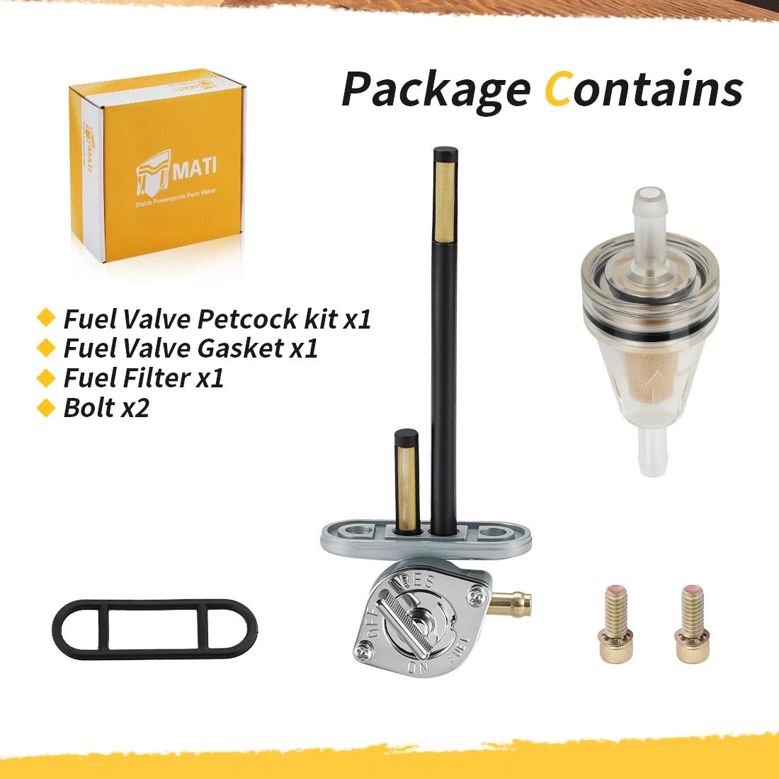 Fuel Shutoff Petcock for Polaris Big Boss Trail Boss 250 300 350 (1990–2005)