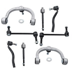 Set of 8 Control Arm Ball Joints & Outer Tie Rod Links for Mercedes Benz ML500 (2006–2007)