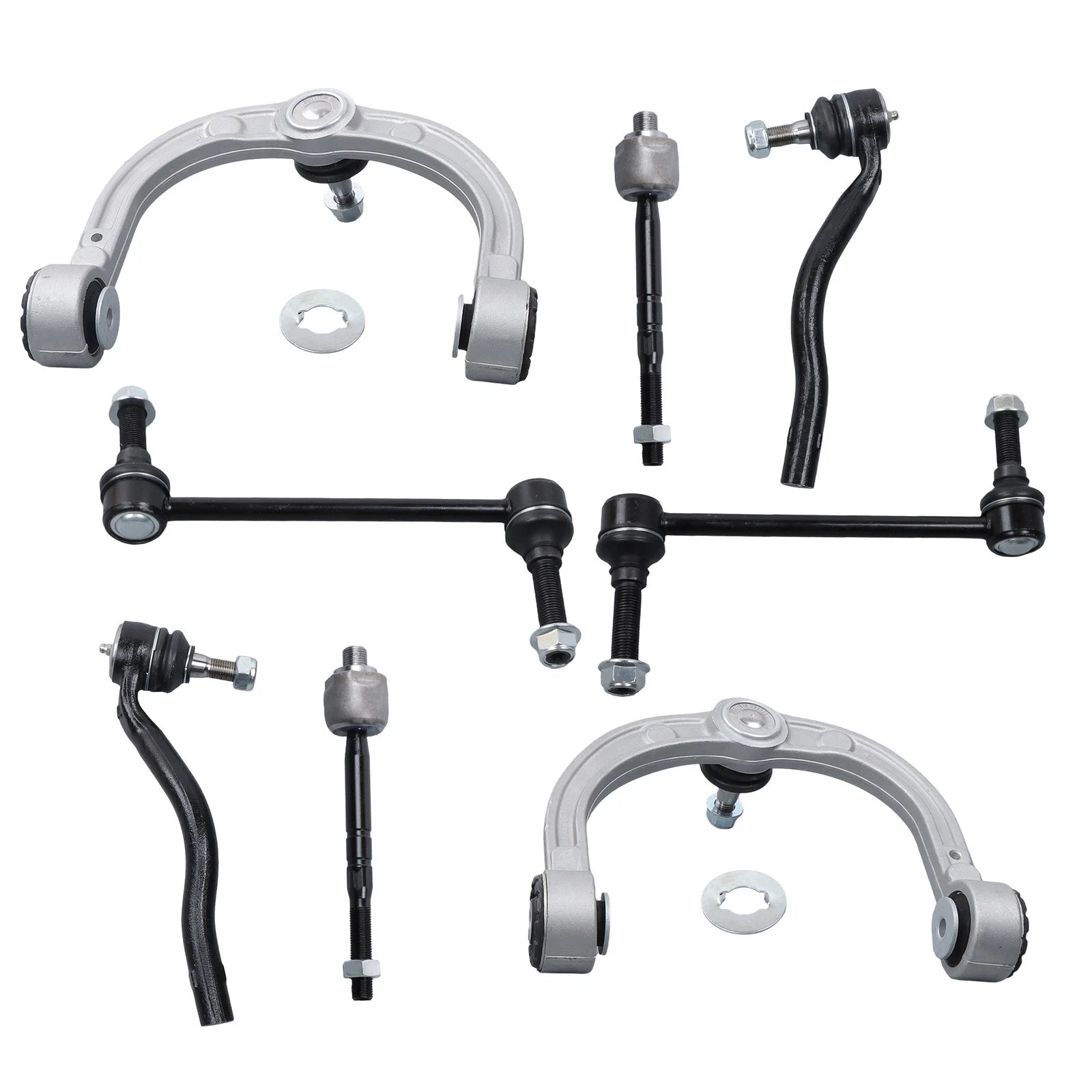 Set of 8 Control Arm Ball Joints & Outer Tie Rod Links for Mercedes Benz ML500 (2006–2007)