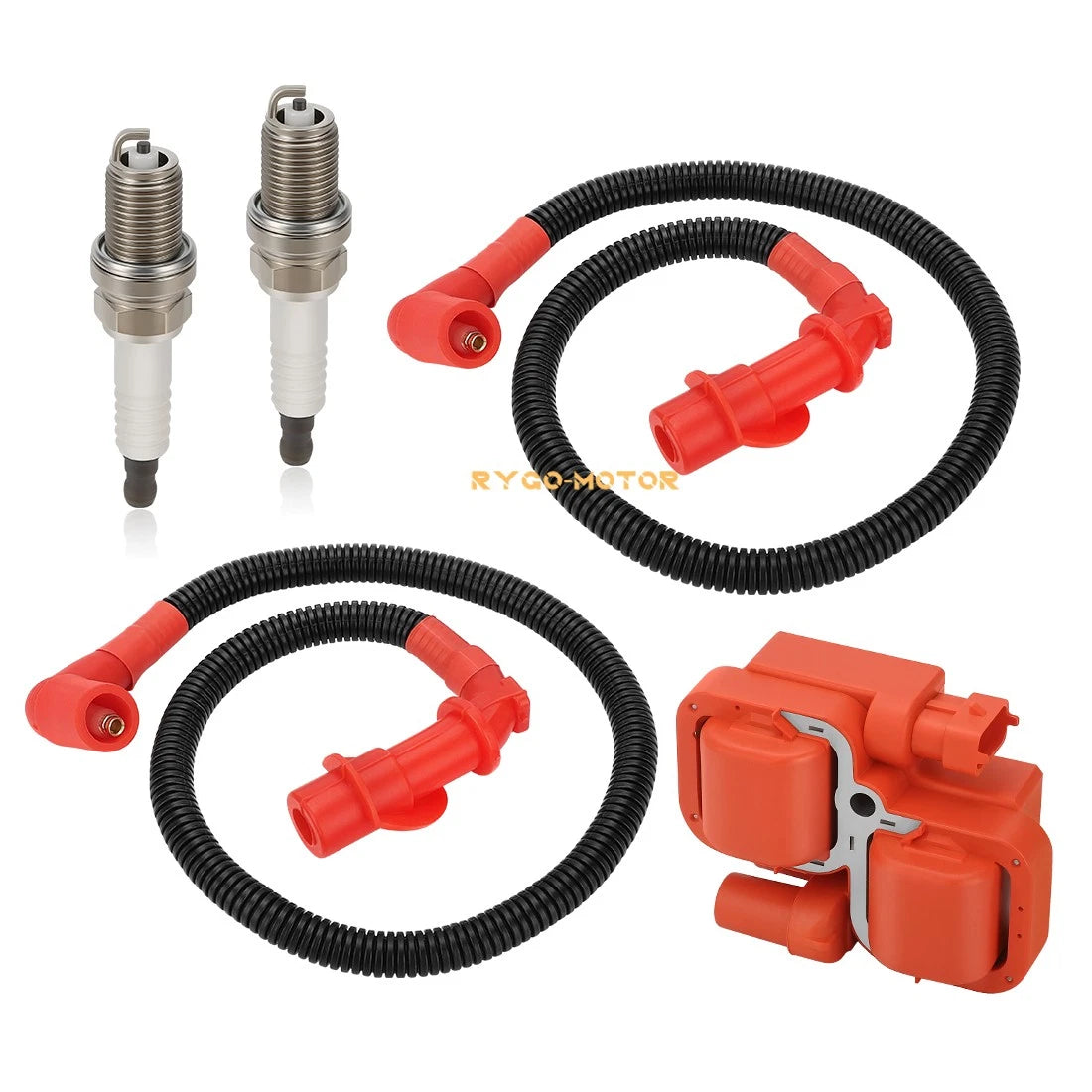 Ignition Coil & Spark Plug Set for Polaris Ranger 800 (2006–2014) 4011365 4010425