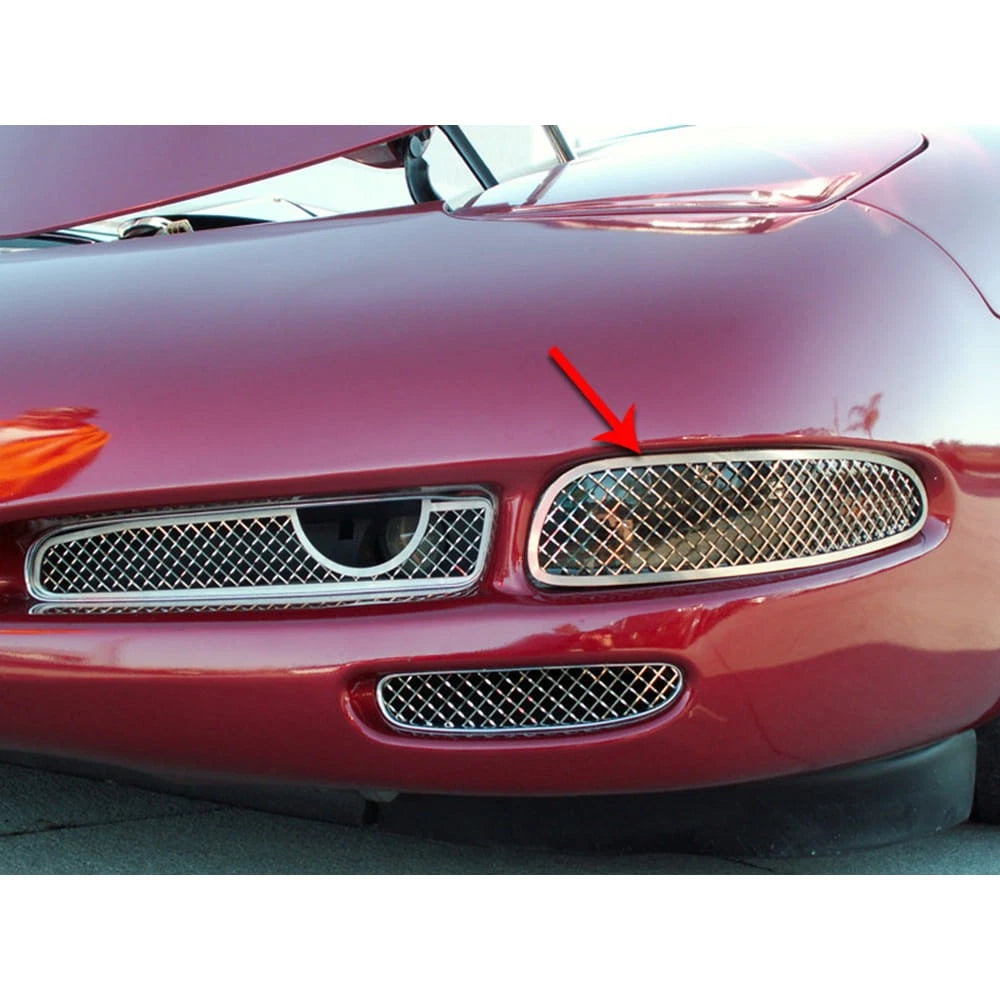 Polished Stainless Front Side Marker Grille for 1997-2004 Chevy Corvette