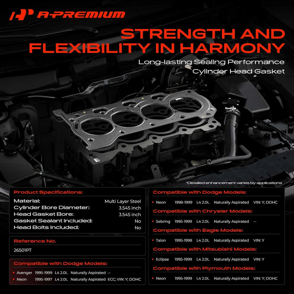 Cylinder Head Gasket for Dodge Avenger Neon Chrysler Sebring (1995–1999)