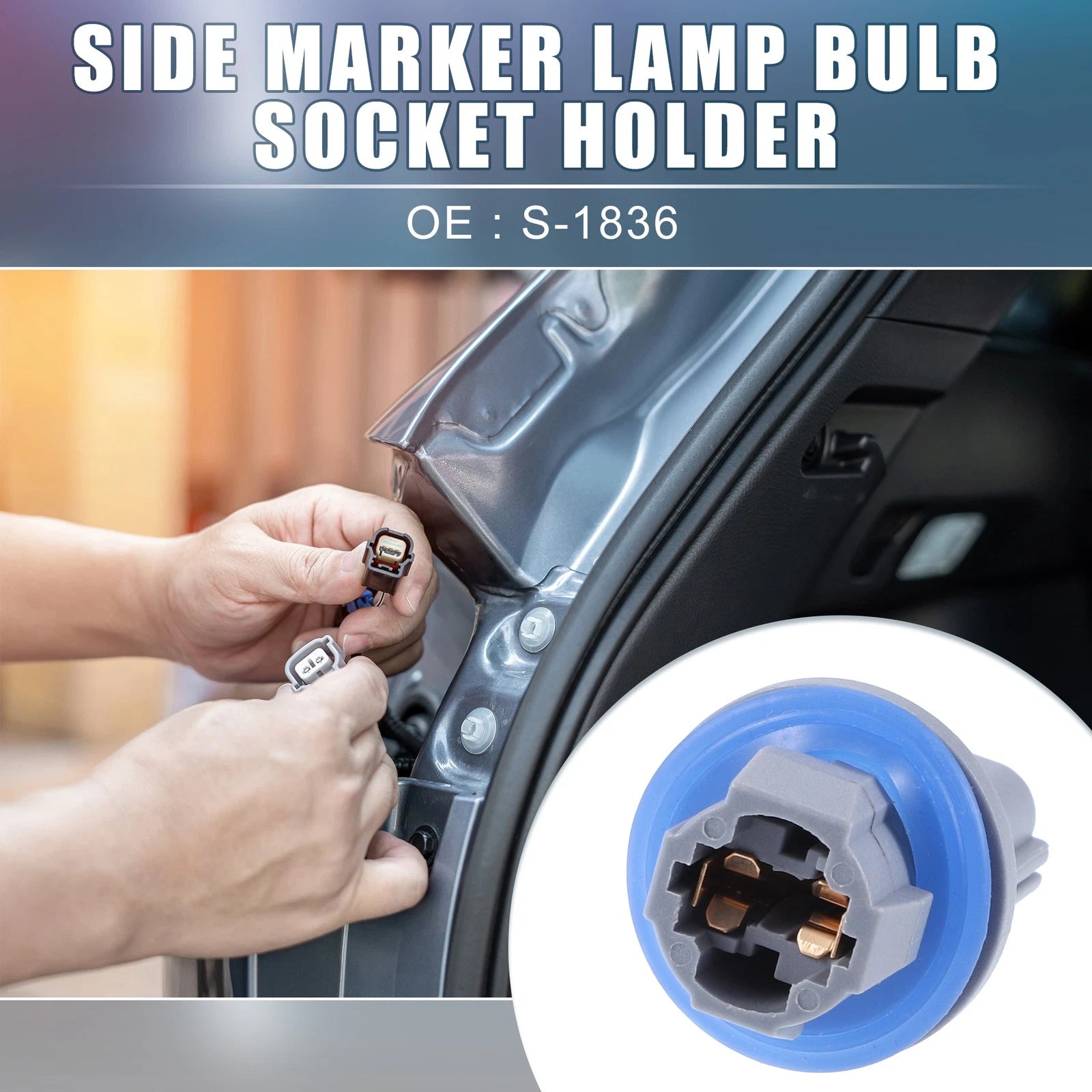 Side Marker Lamp Bulb Socket Holder S-1836 for Ford F150 F250 F350 (1997–2003)
