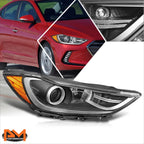 RH Passenger Side Projector Headlight Lamp for Elantra Sedan (2017–2018)