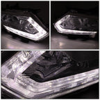 LED DRL Pair for Nissan Rogue (2014–2016) Chrome/Amber Side Headlight