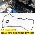 Black Valve Cover Gasket Set for Honda Acura (12341-RPY-G01, 12343-RPY-G01)