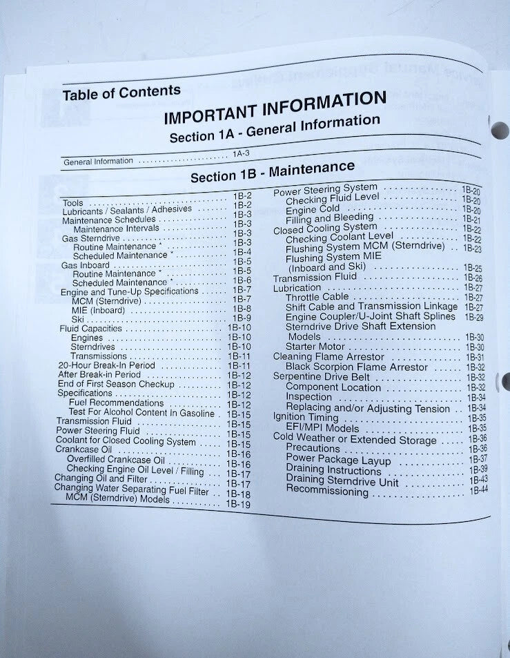 Service Manual for Mercury MerCruiser 90-861327000 GM V8 377 CID 6.2L (N/A)