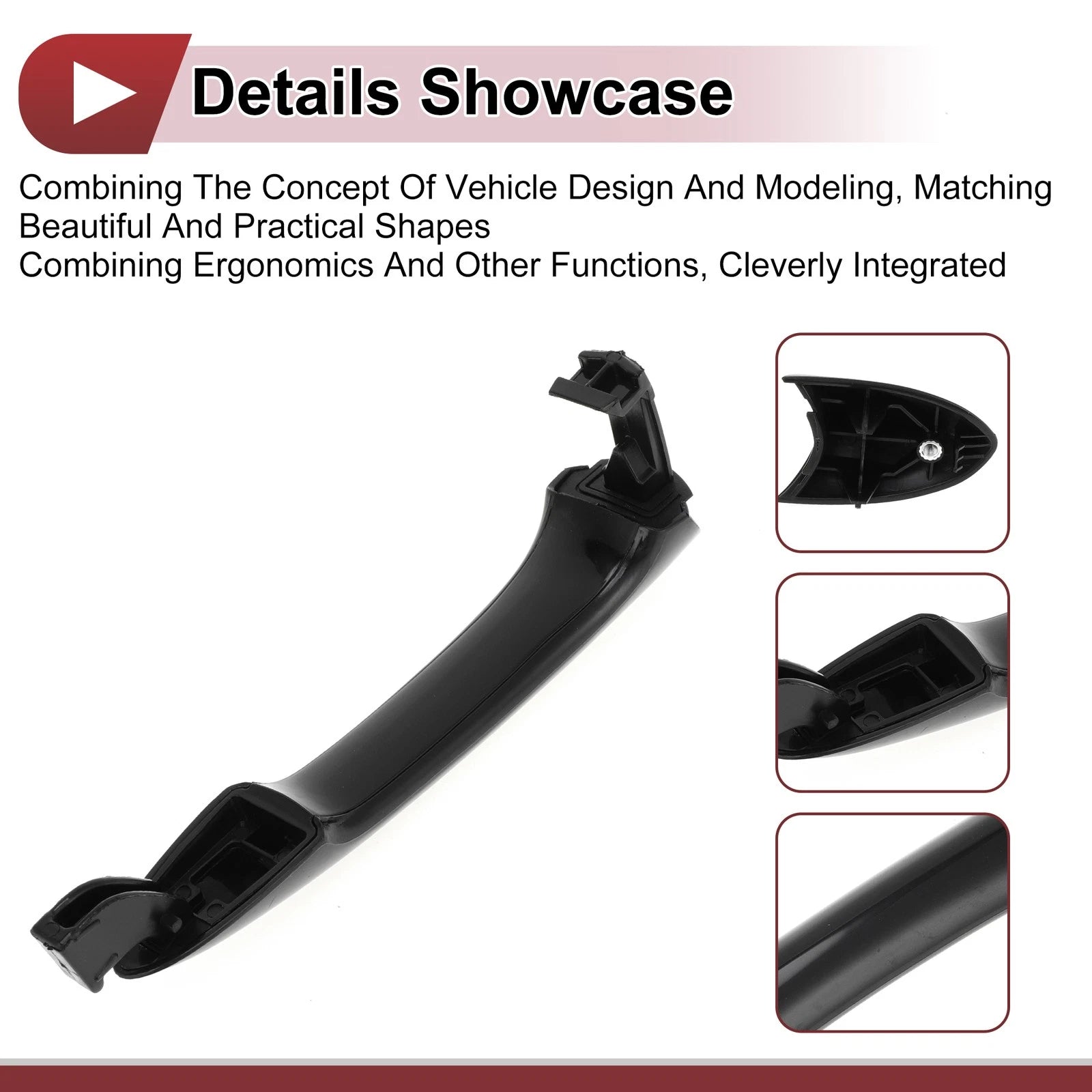 Car Door Handles Grip for Hyundai Sonata (2011–2014) Rear No. 836523S000 Black