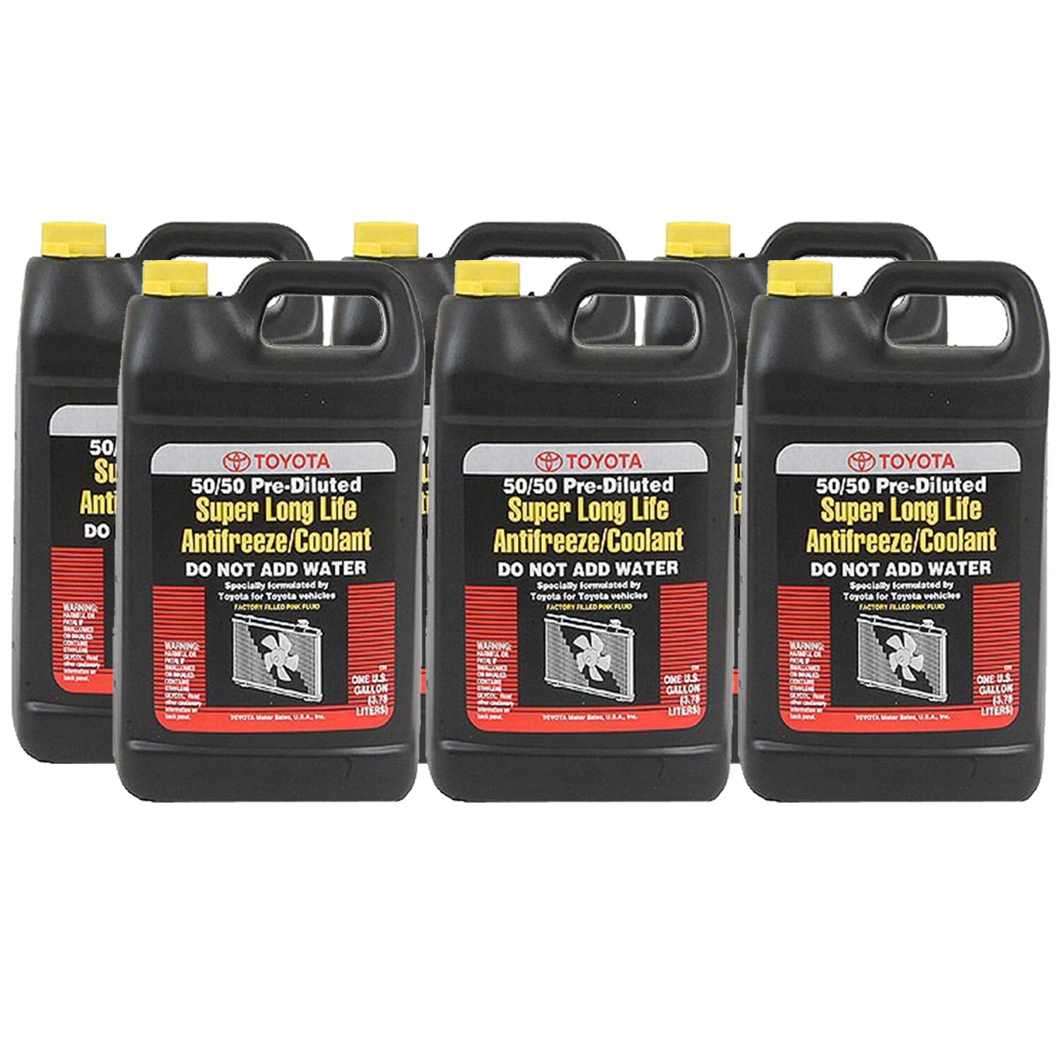 6 Gallons Engine Coolant Antifreeze Fluid Pink 50/50 for Toyota