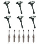 6X Ignition Coil + 6X Spark Plug for Nissan Quest V6 (2011–2017) 22448JA10C UF550