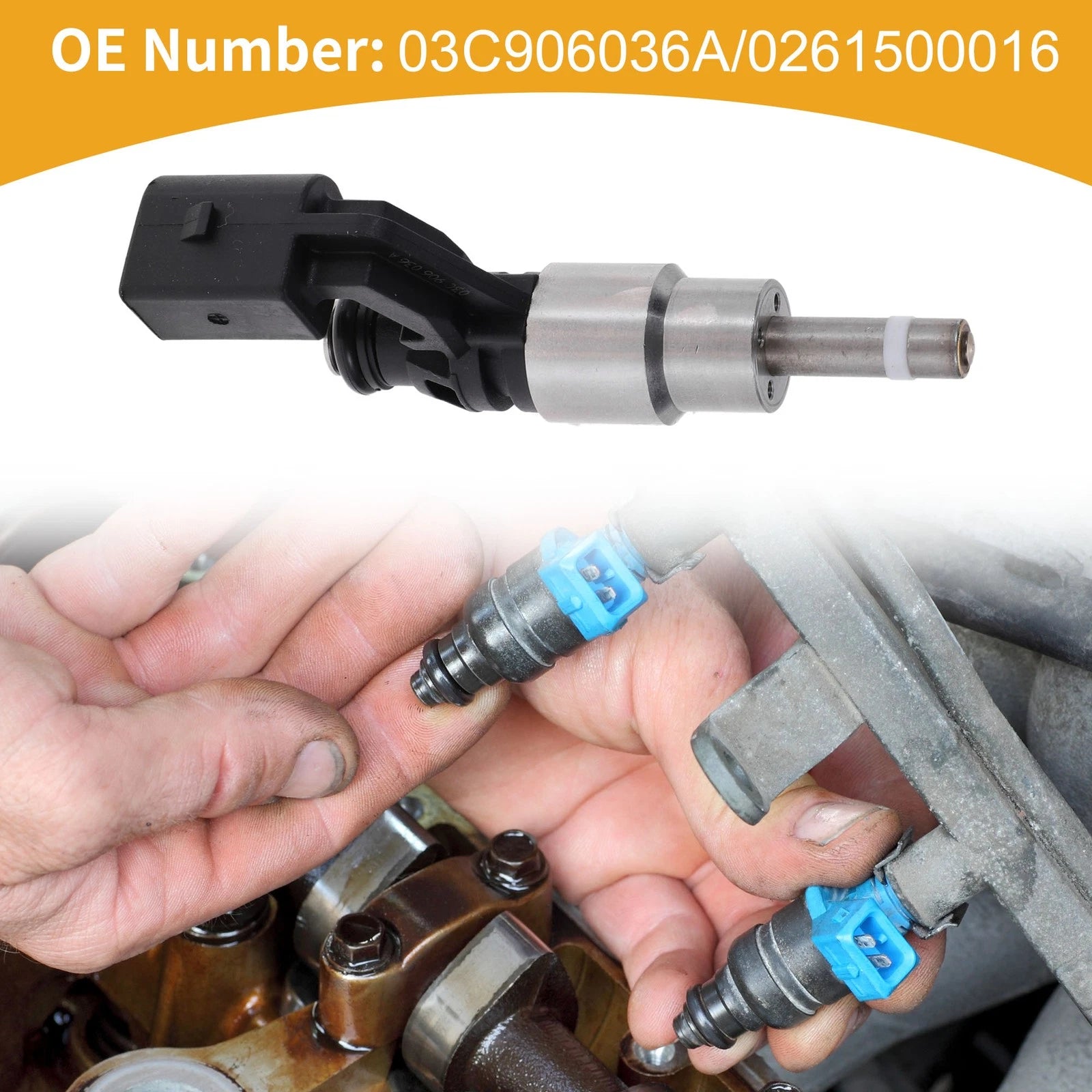 1 Pc Fuel Injector No.03C906036A/0261500016 for Audi A3 1.6L (2003–2007)