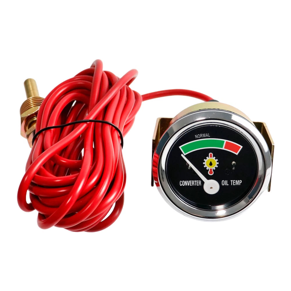 Oil Temperature Gauge 52mm for Cars Vans Trucks (12V-24V) Red Line 4.5m Cable