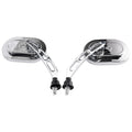 Chrome Rearview Mirrors for M10 Metric Motorbike (Compatible)