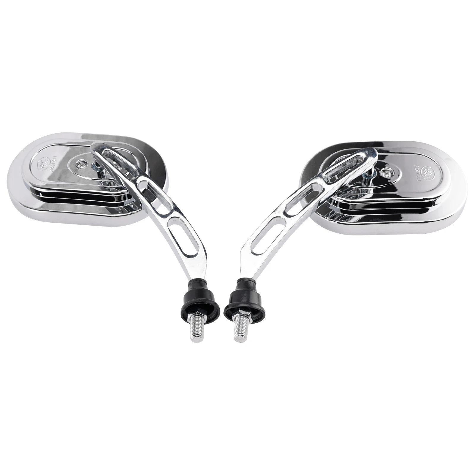 Chrome Rearview Mirrors for M10 Metric Motorbike (Compatible)