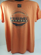 Orange T-Shirt HEMI Powered Genuine Classic Emblem for Dodge Charger (1970–1971)