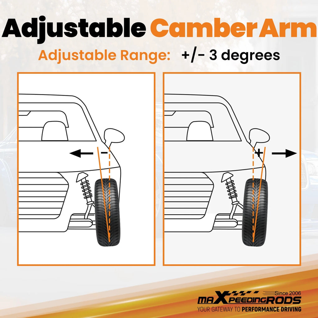 Adjustable Front Upper Camber Arms Kit for Dodge Charger RWD (2006-2023)