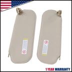 Pair Beige Sun Visor for Chevy GMC Express Savana (2003–2019)