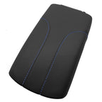 Console Lid Armrest Cover for Nissan Rogue (2017–2020) Blue Stitch